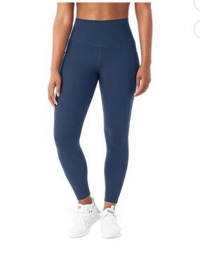 High-Rise Performance Leggings in Deep Navy